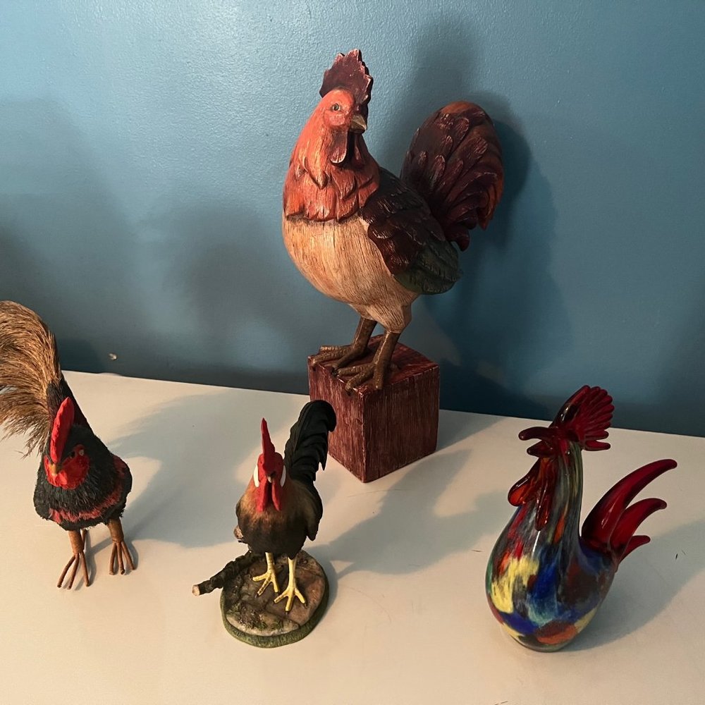 Cerement, Glass cerement, Wooden, Cotton Roosters